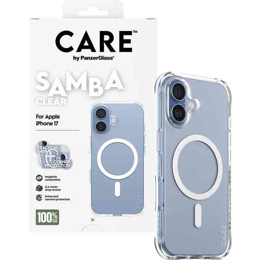 CARE by PanzerGlass Fashionable Case Samba Transparent MagSafe iPhone 17