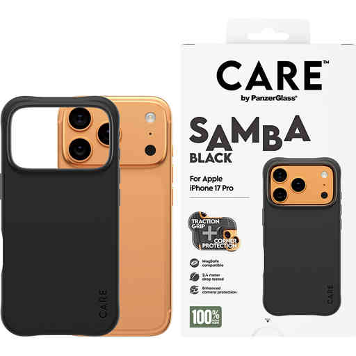 CARE by PanzerGlass Fashionable Case Samba Black MagSafe iPhone 17 Pro