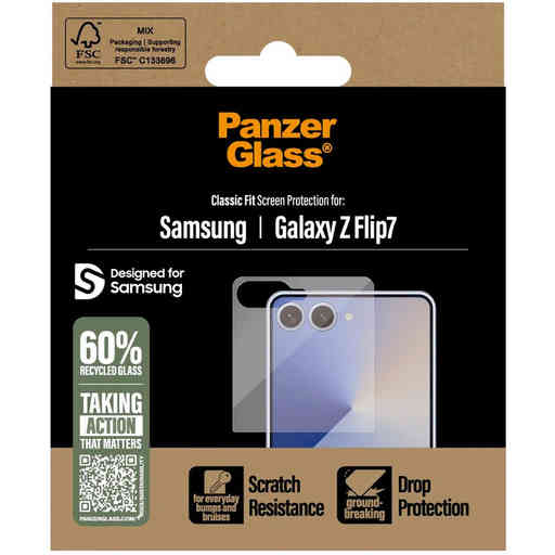 PanzerGlass Samsung Galaxy Z Flip7 Ultra-Wide Fit