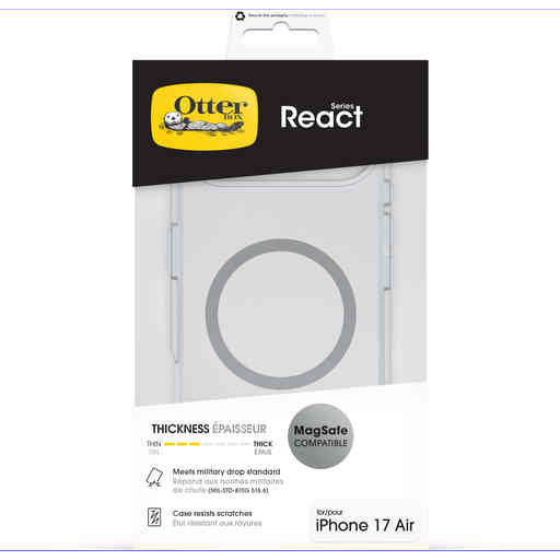 OtterBox React MagSafe Case Apple iPhone Air Clear