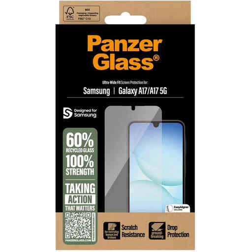 PanzerGlass Samsung Galaxy A17/A17 5G Ultra-Wide Fit Refresh with EasyAligner
