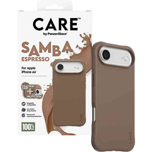 CARE by PanzerGlass Fashionable Case Samba Espresso MagSafe iPhone Air