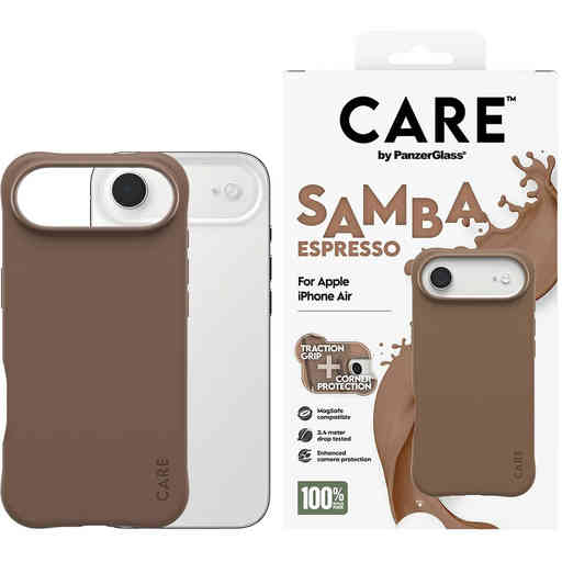 CARE by PanzerGlass Fashionable Case Samba Espresso MagSafe iPhone Air