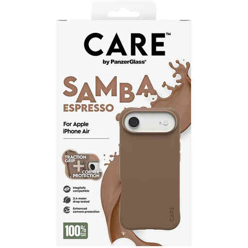 CARE by PanzerGlass Fashionable Case Samba Espresso MagSafe iPhone Air