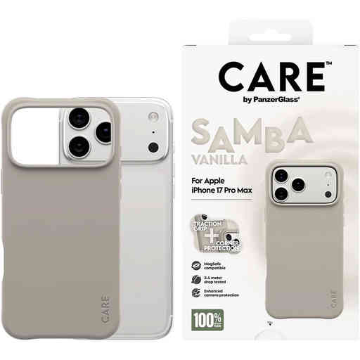 CARE by PanzerGlass Fashionable Case Samba Vanilla MagSafe iPhone 17 Pro Max