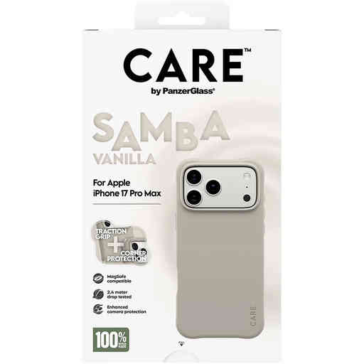 CARE by PanzerGlass Fashionable Case Samba Vanilla MagSafe iPhone 17 Pro Max