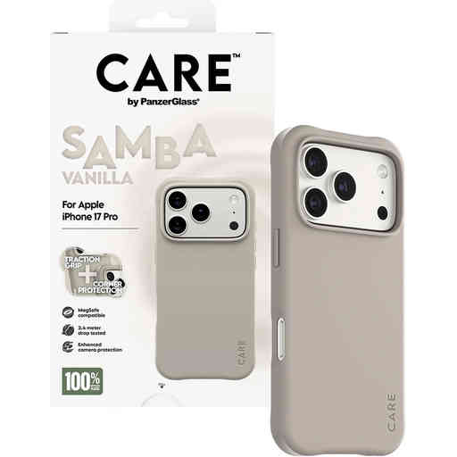 CARE by PanzerGlass Fashionable Case Samba Vanilla MagSafe iPhone 17 Pro