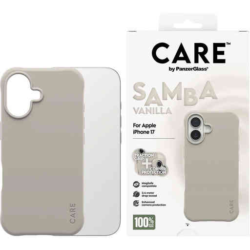 CARE by PanzerGlass Fashionable Case Samba Vanilla MagSafe iPhone 17