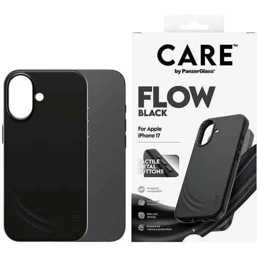 CARE by PanzerGlass Feature FLOW MagSafe Case iPhone 17 Black