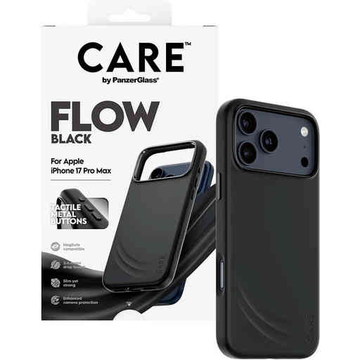 CARE by PanzerGlass Feature FLOW MagSafe Case iPhone 17 Pro Max Black