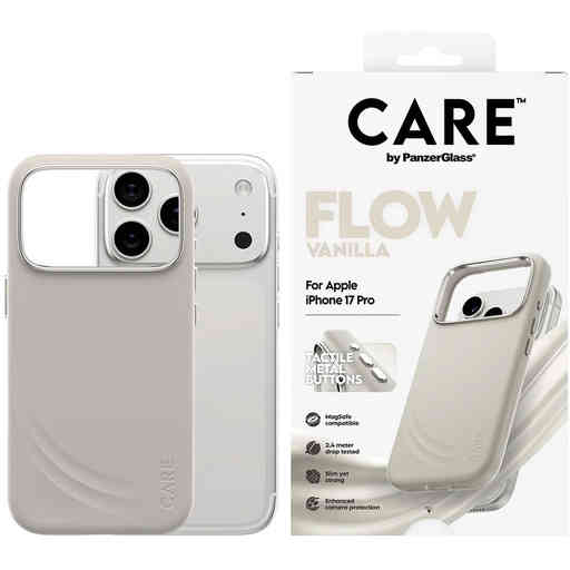 CARE by PanzerGlass Feature FLOW MagSafe Case iPhone 17 Pro Vanilla