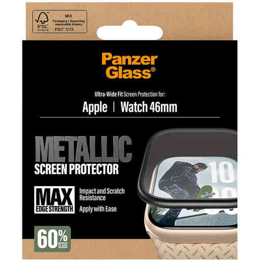 PanzerGlass Apple Watch Series 11/10 46mm - Metallic