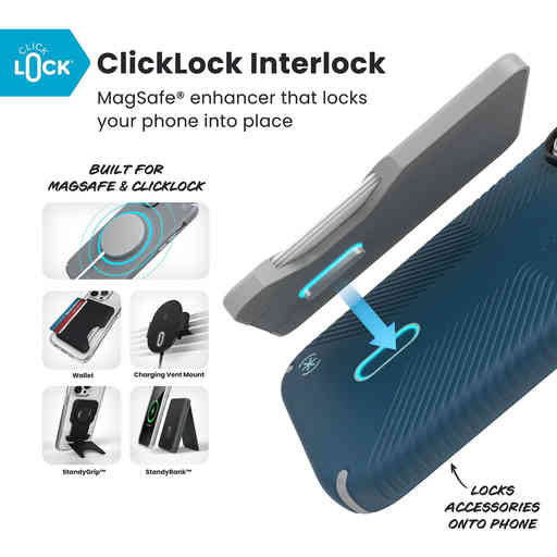 Speck Presidio2 Grip + ClickLock Apple iPhone 17 Pro Blue - with Microban