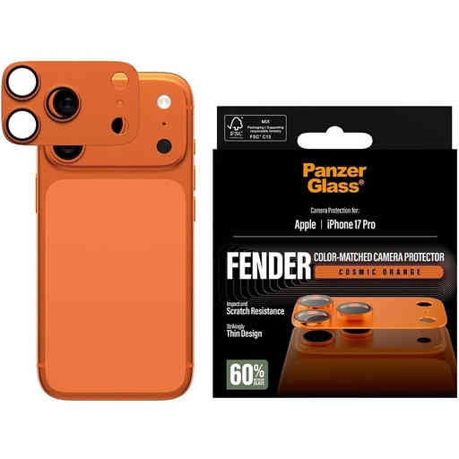 PanzerGlass FENDER Camera Protector Cosmic Orange iPhone 17 Pro