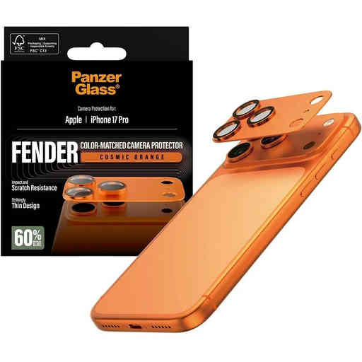 PanzerGlass FENDER Camera Protector Cosmic Orange iPhone 17 Pro