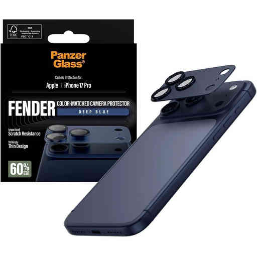 PanzerGlass FENDER Camera Protector Deep Blue iPhone 17 Pro