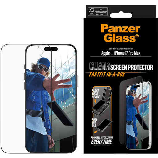PanzerGlass FastFit Apple iPhone 17 Pro Max - Ultra-Wide-Fit