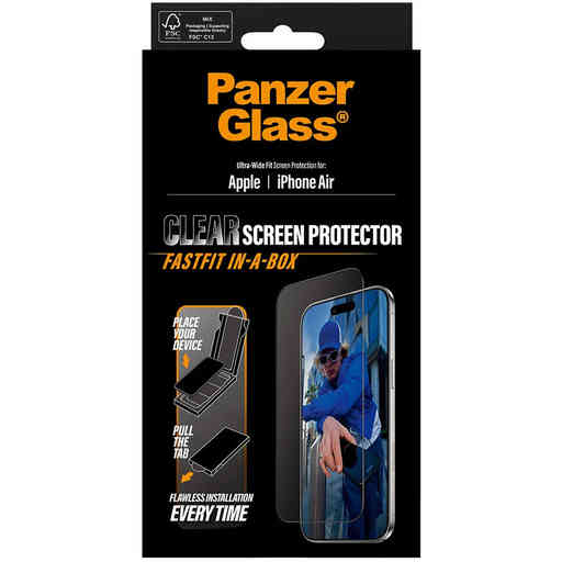 PanzerGlass FastFit Apple iPhone Air- Ultra-Wide-Fit