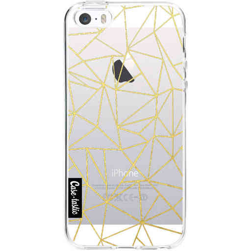 Casetastic Softcover Apple iPhone 5 / 5s / SE - Abstraction Outline Gold Transparent