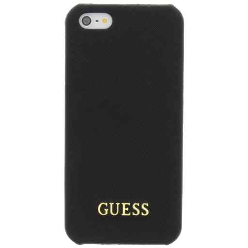 Guess Saffiano Backcover Case Apple iPhone 5/5S/SE Black GUHCPSETBK