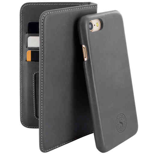 Serenity 2 in 1 Leather Wallet Case Apple iPhone 7/8/SE (2020/2022) Discrete Grey
