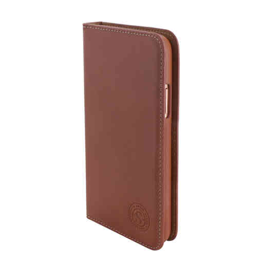 Serenity 2 in 1 Leather Wallet Case Apple iPhone X/XS Cognac Brown
