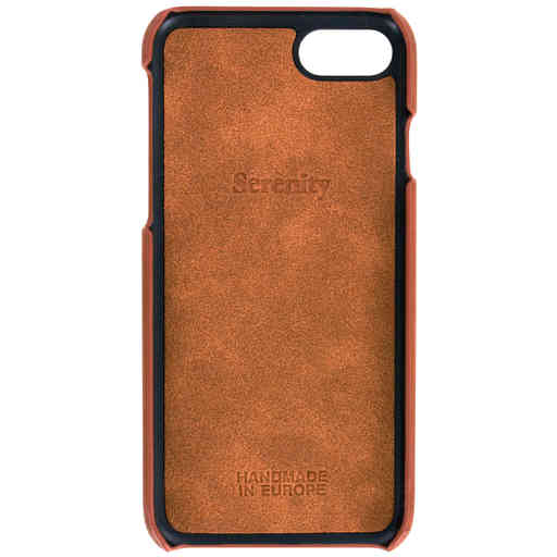 Serenity Dual Pocket Leather Back Cover Apple iPhone 7/8/SE (2020/2022) Cognac Brown