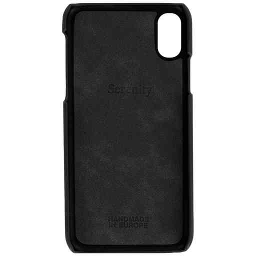 Serenity Dual Pocket Leather Back Cover Apple iPhone X/XS Timeless Black