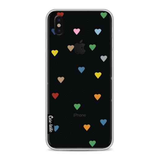 Casetastic Softcover Apple iPhone X / XS - Pin Point Hearts Transparent