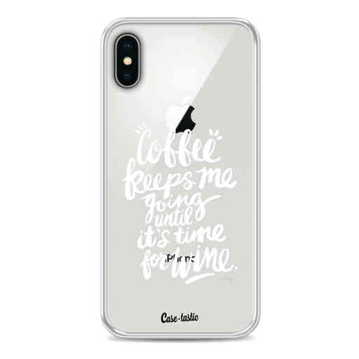 Casetastic Softcover Apple iPhone X / XS - Coffee Wine White Transparent
