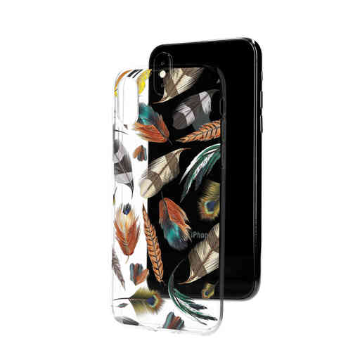 Casetastic Softcover Apple iPhone X / XS - Feathers Multi