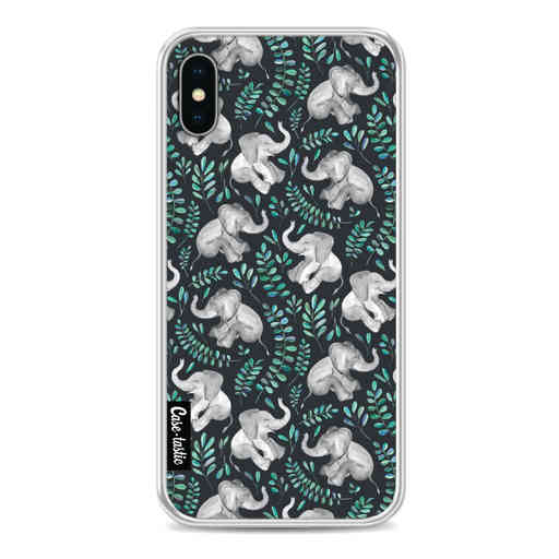 Casetastic Softcover Apple iPhone X / XS - Laughing Baby Elephants