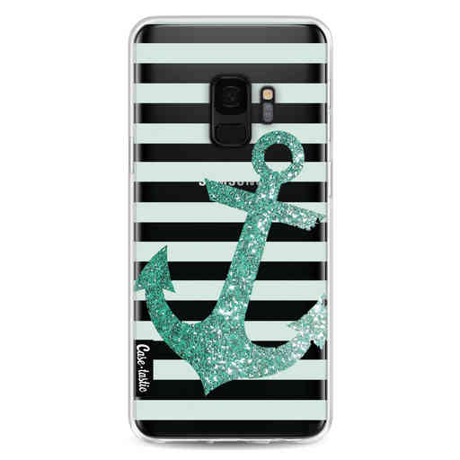 Casetastic Softcover Samsung Galaxy S9 - Glitter Anchor Mint