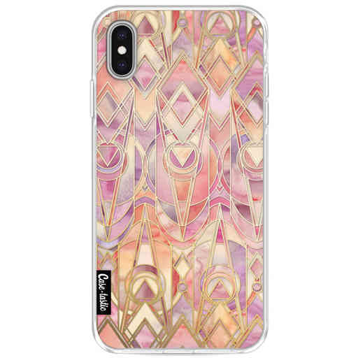 Casetastic Softcover Apple iPhone XS Max - Coral and Amethyst Art