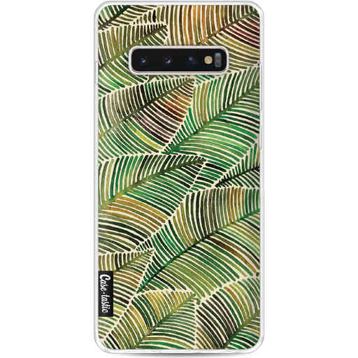 Casetastic Softcover Samsung Galaxy S10 Plus - Tropical Leaves Yellow