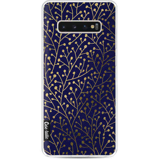 Casetastic Softcover Samsung Galaxy S10 Plus - Berry Branches Navy Gold