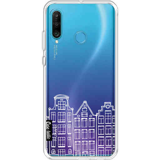 Casetastic Softcover Huawei P30 Lite - Amsterdam Canal Houses White