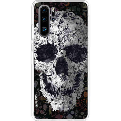 Casetastic Softcover Huawei P30 PRO - Doodle Skull BW