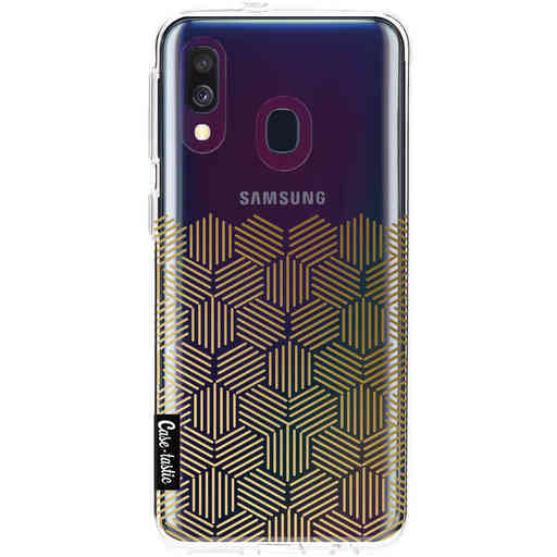 Casetastic Softcover Samsung Galaxy A40 (2019) - Golden Hexagons